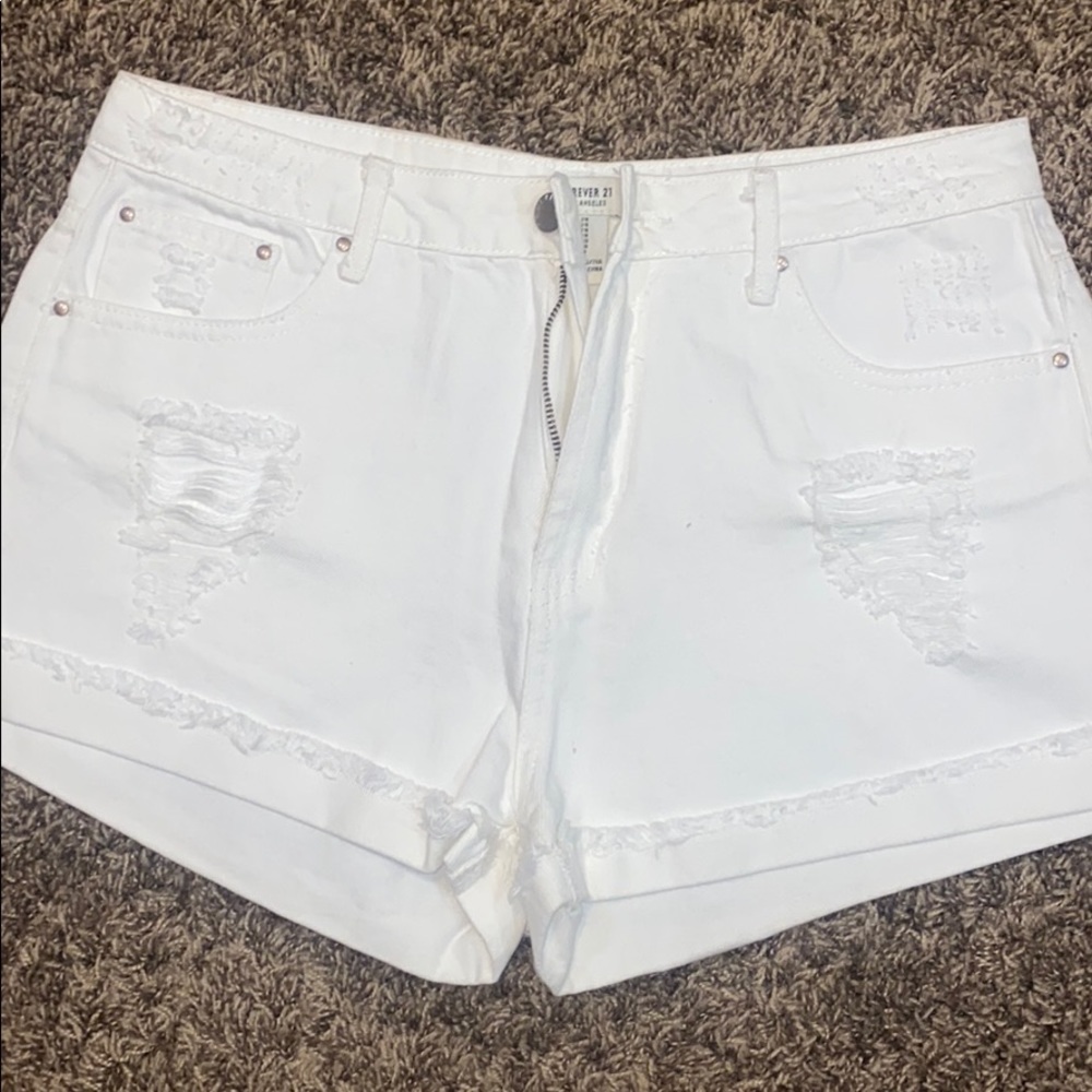 forever 21 white shorts worn once
